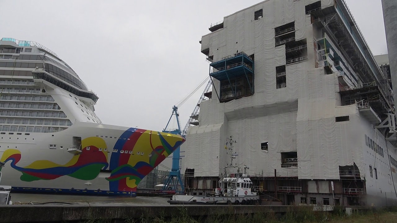 P O Iona Floating In Of The Midship Section At Meyer Werft 08 17 2019