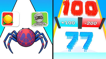 Top Satisfying Mobile Game 🤖🐸🐲🐍 Spider Run, Sandwich Run | Free Gameplay (Android, iOS) Walkthrough