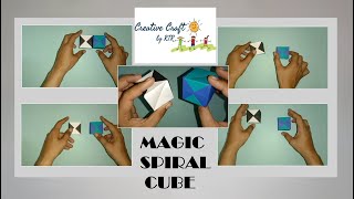 How to Make a Magic Spiral Cube (Easy Origami Fidget Toy), Magic Spiral Paper Cube Step-by-Step