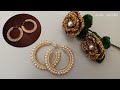 Fashionista Hoop Earrings with Tiny Pearls/Easy step-by-step Jewellery making tutorial/diy