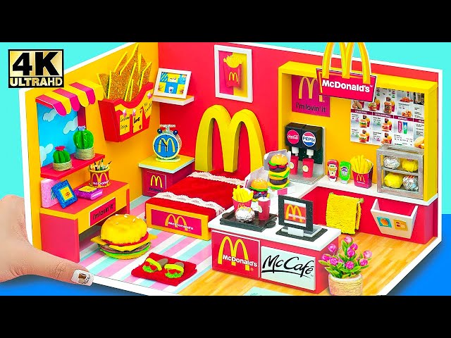Build Miniature Future McDonalds Store with Bedroom in Shop for