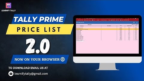 Price List Report 2.0 | Any Browser, Any Device | tdl for tally prime | #learnifytally