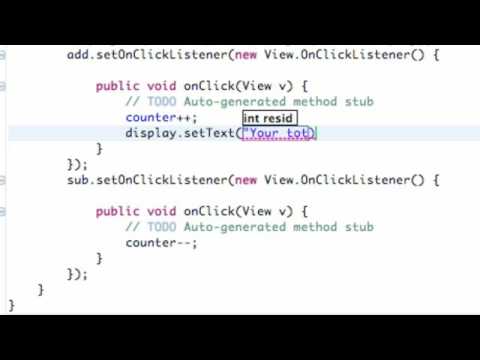 Android Application Development   10   Using setText method for our button