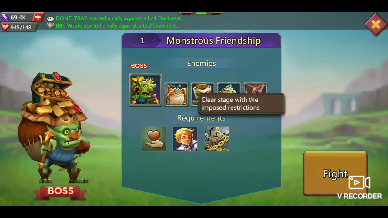 Lords mobile/f2p 7 day challenge stage 1 dark follower on auto