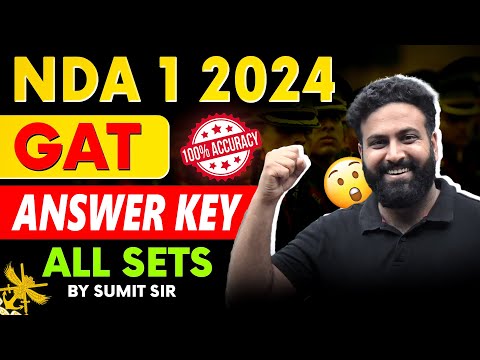NDA 1 Answer Key 2024 For GAT- All Sets😱! NDA GAT Answer Key Updated! Learn With Sumit
