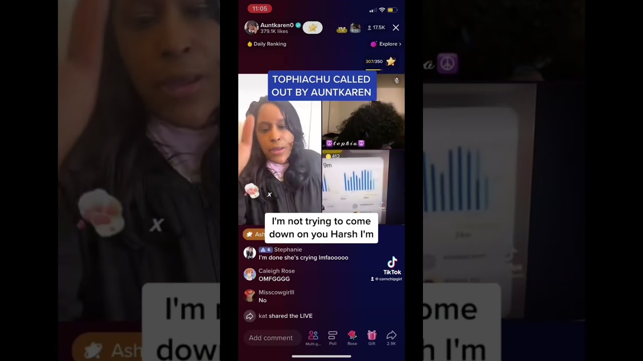 TOPHIACHU ON AUNTKAREN0 LIVESTREAM AND EXPOSED Tophiachu Auntkaren Tiktok Tiktokviral Drama