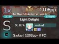 [9.32⭐Live] rushia1 | Poppin&#39;Party - Light Delight [The One I&#39;d like to] +HDDT 98.83% {1108pp 1xSB}