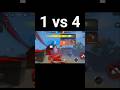 epic new 1 vs4 clutch in FF #freefire #shortvideo