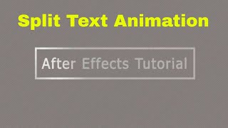how to make Split text animation in After Effects  | after effects tutorial