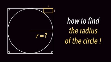 how to find the radius of a circle !