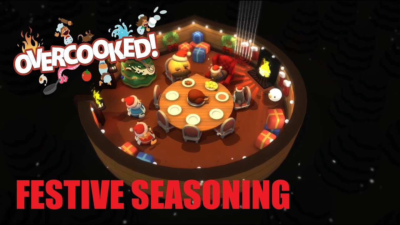 Overcooked - Festive Seasoning (2-Player Co-Op Gameplay) | All 3 Stars Walkthrough