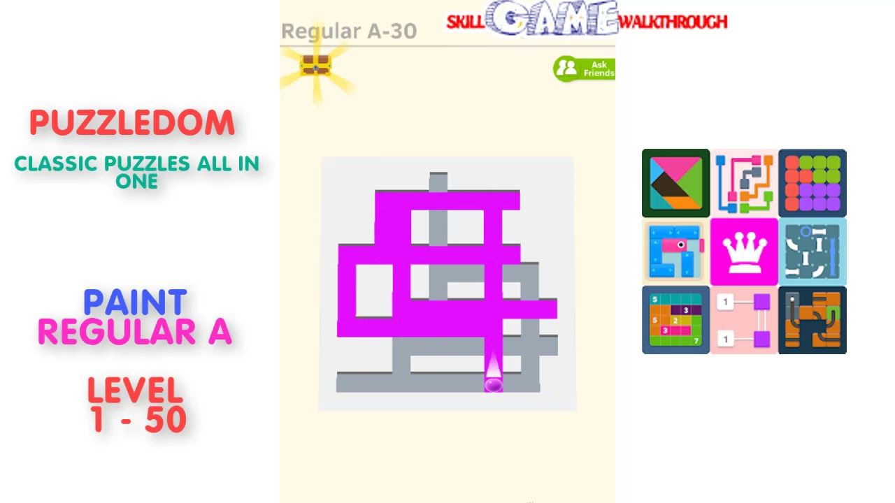 Puzzledom - Paint Regular A Level 1 - 50 - Walkthrough