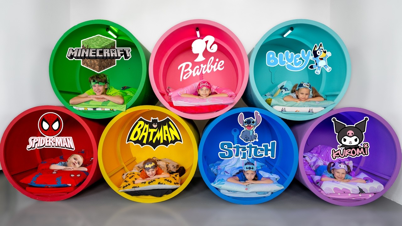 🌟 Vania Mania Kids: ¡Súperhéroe 7 Colores en el hotel cápsula! 🏨✨