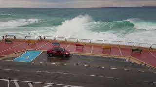 Big waves and car parking, Malta