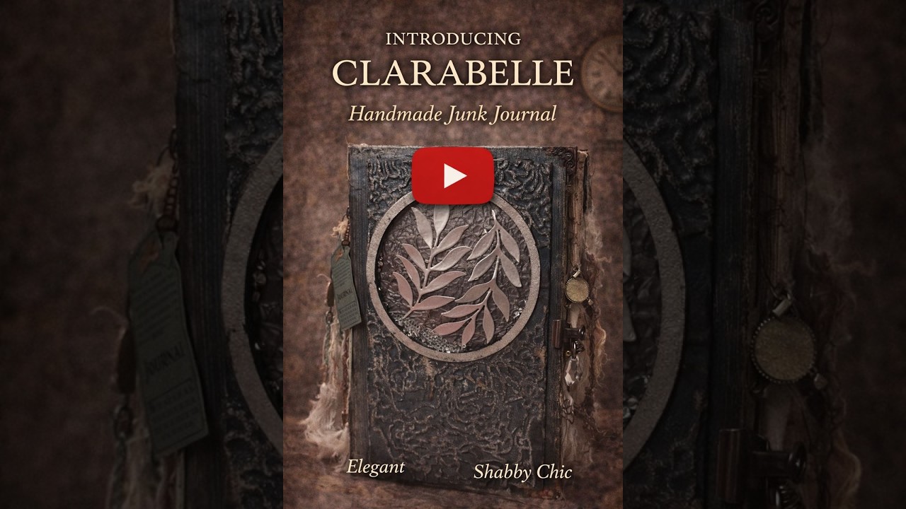 Дневник ручной работы Clarabelle Handmade Junk Journal😂✨ | Обложка в стиле шейкер, наполнен плотн...