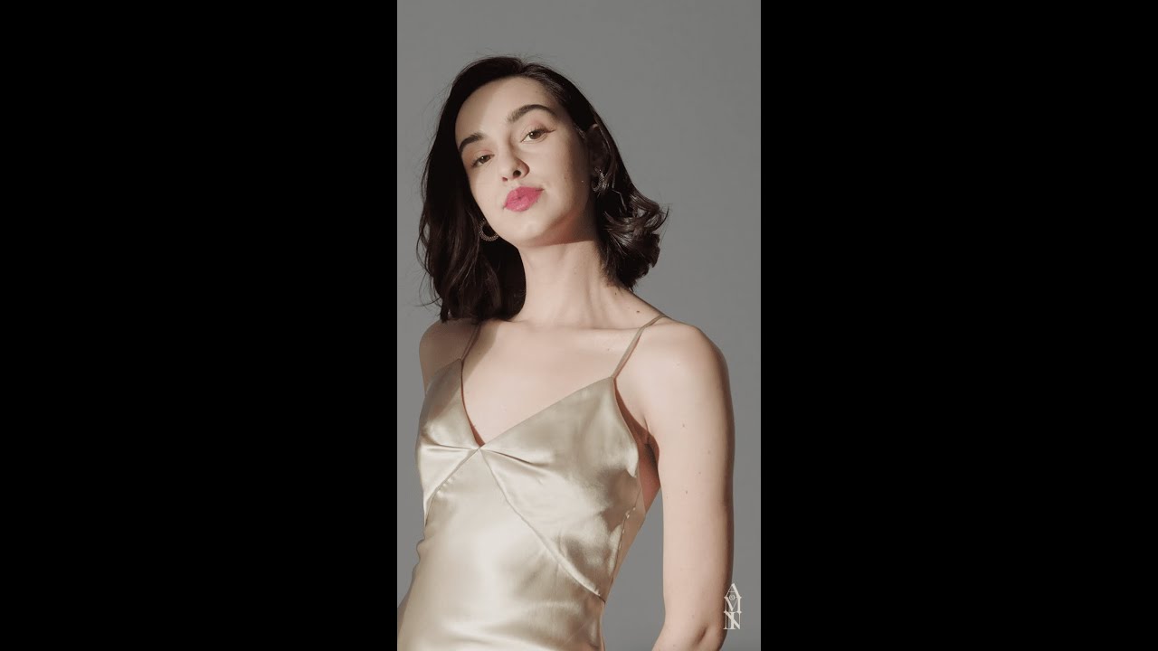 Draped Silk Slip Dress