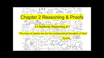 Algebraic Reasoning pt I