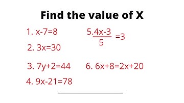 find the value of "x" solution video | lecture by Sir Naeem