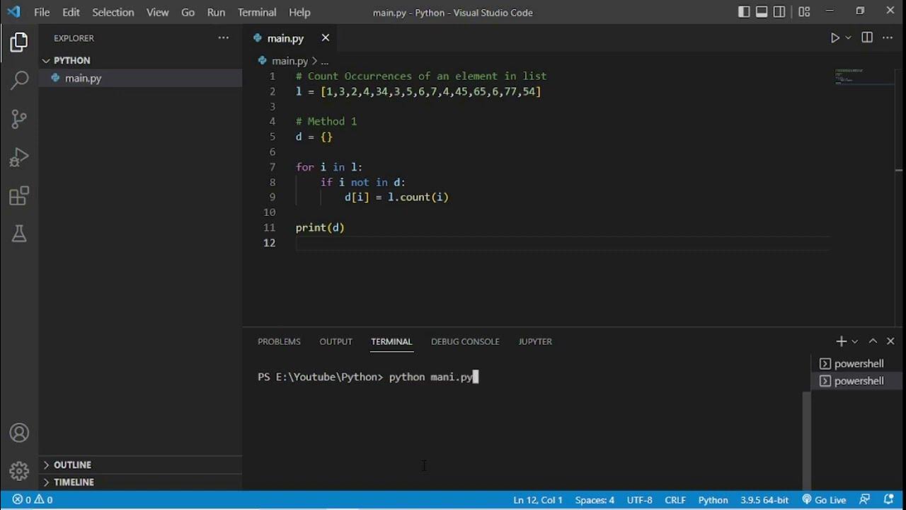 How To Count Occurrences Of An Element In A List In Python - YouTube