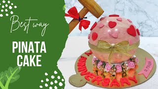 pinata cake बनाना सीखे आसानी से| How to make pinata cake | Chocolate smash cake | chef nitin