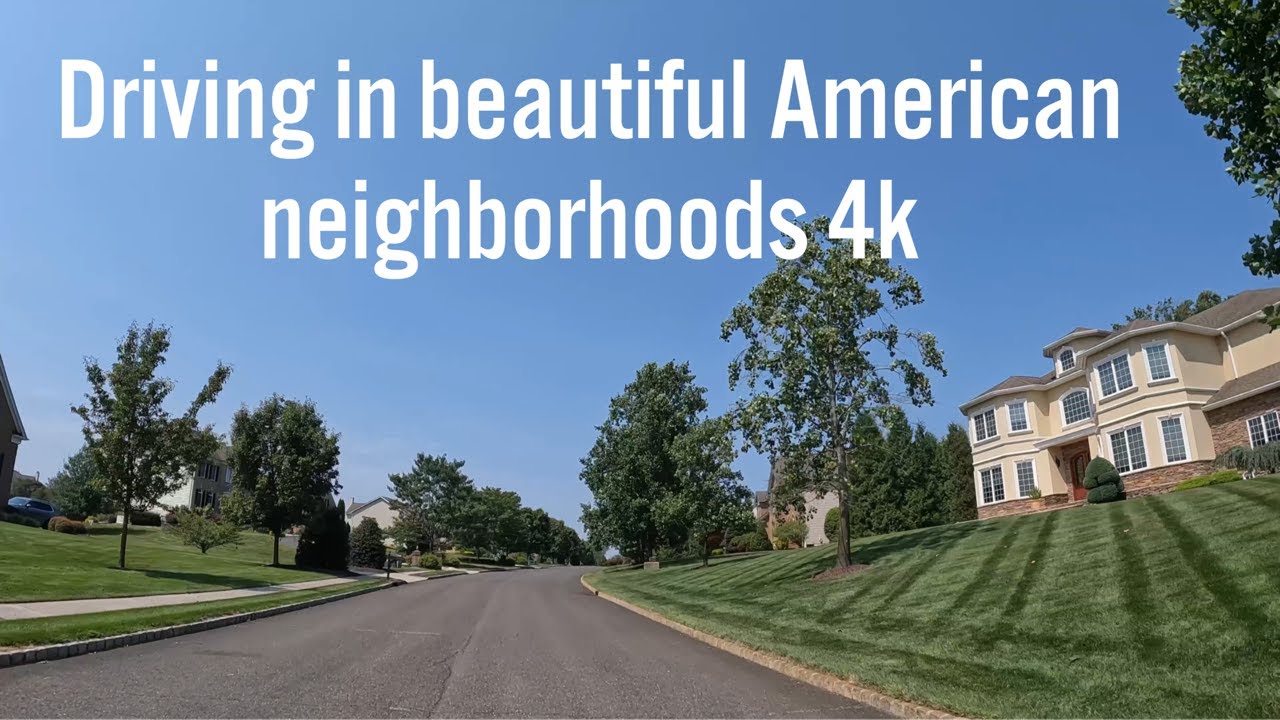 Driving in beautiful American neighborhoods Cream Ridge, New Jersey
