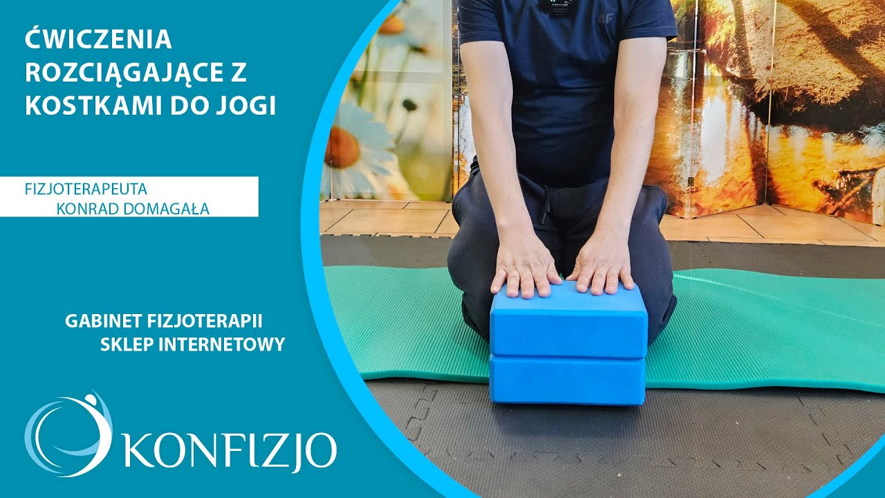 Ćwiczenia rozciągające z kostkami do jogi