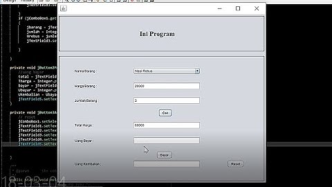[TUTORIAL]Membuat program kasir sederhana. -Java Gui Netbeans