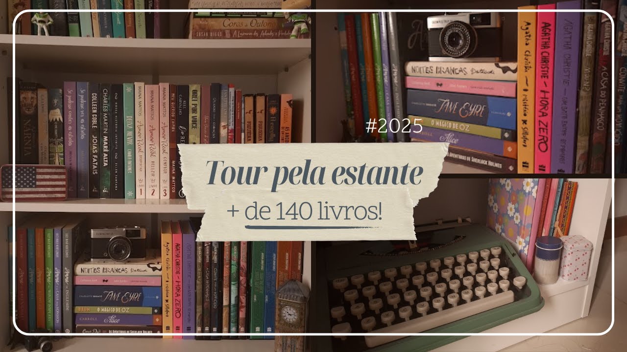 Tour pela minha estante de livros | Bookshelf Tour 2025
