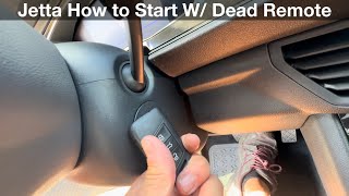 2018 - 2023 Volkswagen Jetta Key Not Detected How to start with a dead remote key fob battery Start Volkswagen Without Key