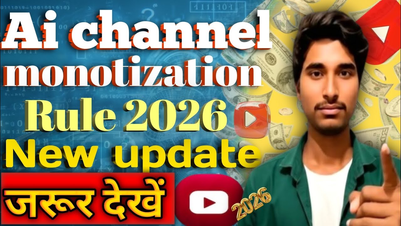 Ai channel monotization rule update 2026 पूरा जानकारी ||purusottam tech 📈