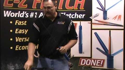 Using super glue to fletch arrows with the Arizona E-Z Fletch from Arizona Rim Country