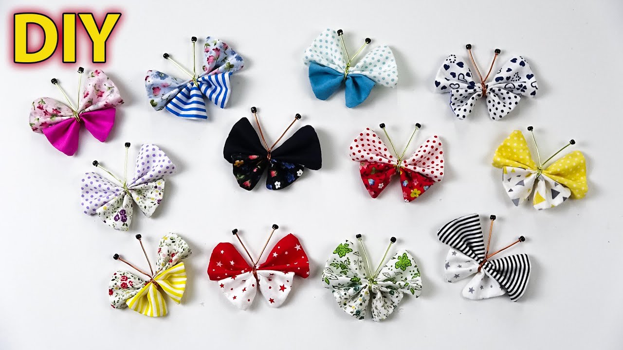 MAKING BUTTERFLY FROM WASTE FABRICS / Recycling Of Leftover Fabric / Sewing Tutorials / DIY / Idea