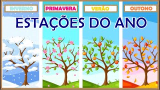 As Estações do ano e suas características║Primavera🌼, Verão☀️, Outono🍂, Inverno☃️ ║Animação