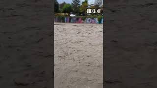 Impresionante crecida del río Mapocho en Santiago: como hace años no se veía