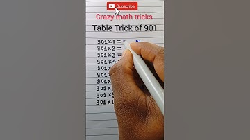 Table Trick of 901  #shorts #math #table #viral