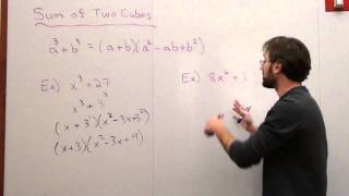 Free Math Lessons Factoring the Sum of Two Cubes