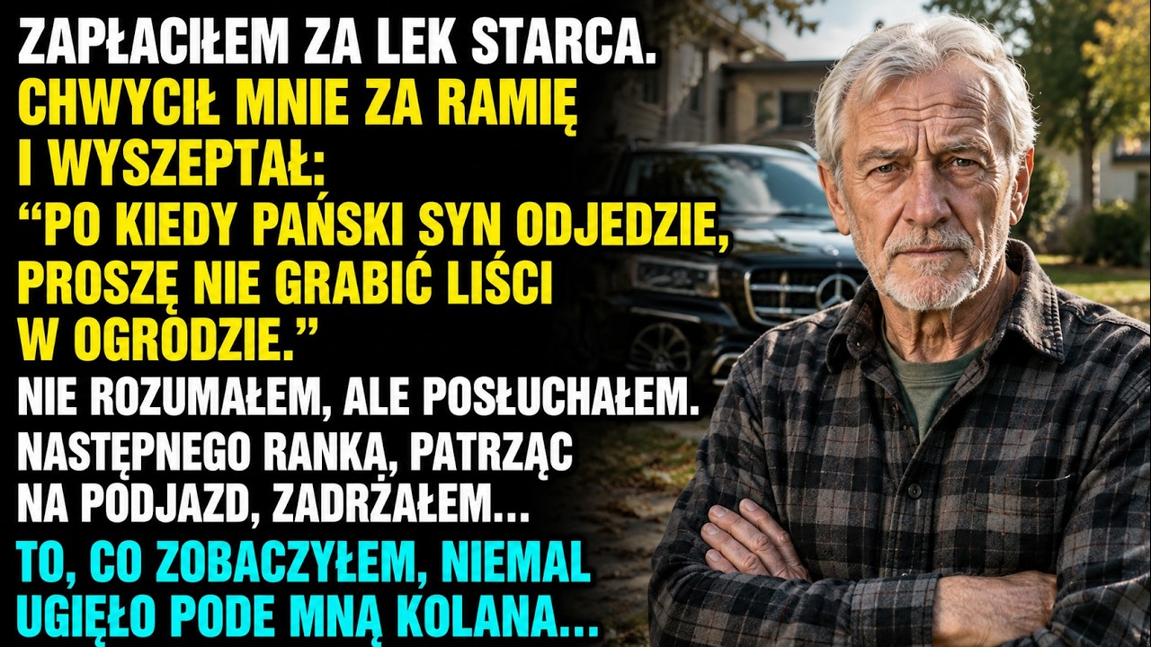 Nigdy nie zapomnę, jak przerażony starzec w aptece chwycił mnie za ramię i wyszeptał: „Kiedy pański syn odjedzie, proszę nie grabić liści w ogrodzie”. Byłem tylko zmęczonym emerytem, który...
