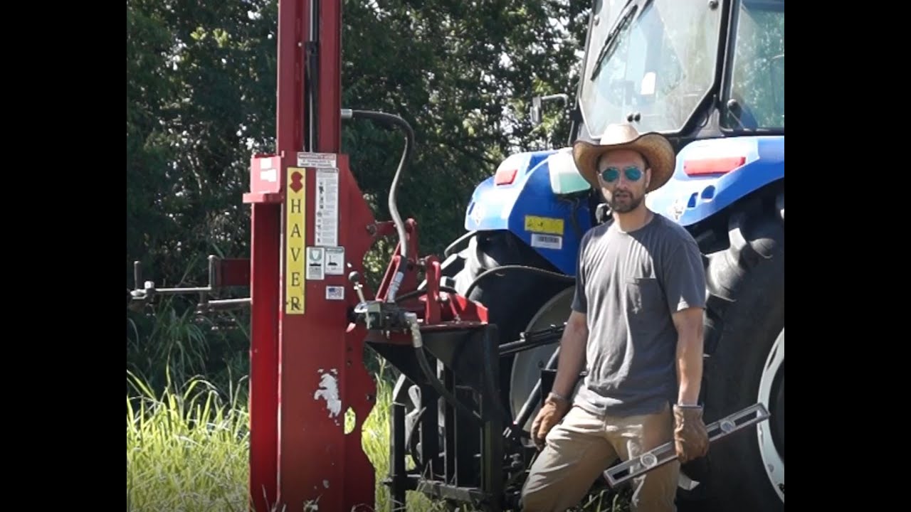 Начало проекта по установке забора с помощью забивного станка Shaver HD10.