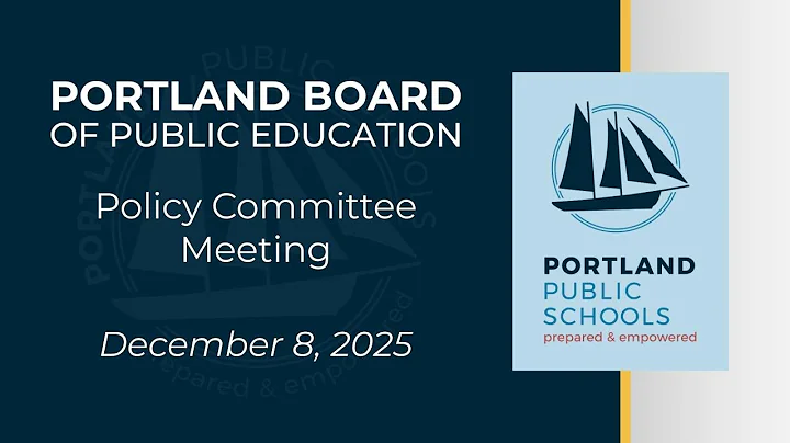 December 8, 2025 Policy Committee Meeting