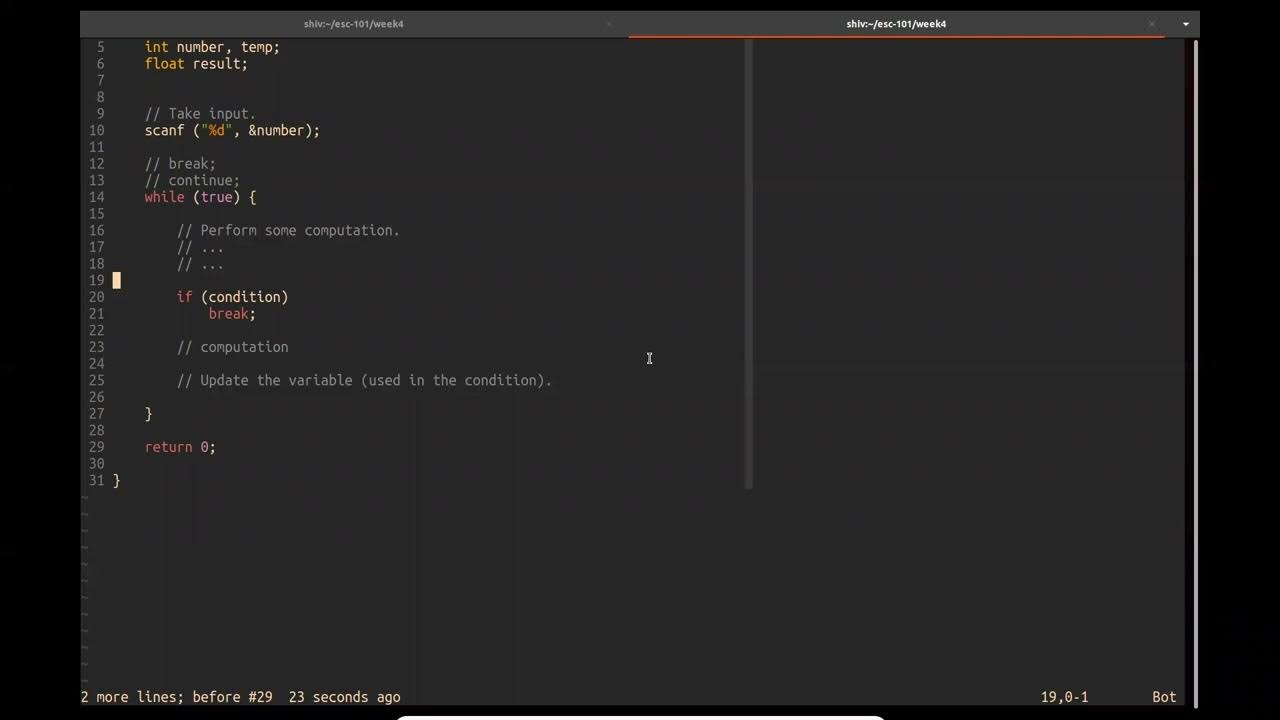 ESC-101: Lecture 4: Switch Case, Math Functions and Break & Continue ...