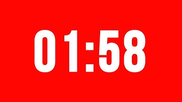 1 Minute 58 Second Timer With Alarm Without Music
