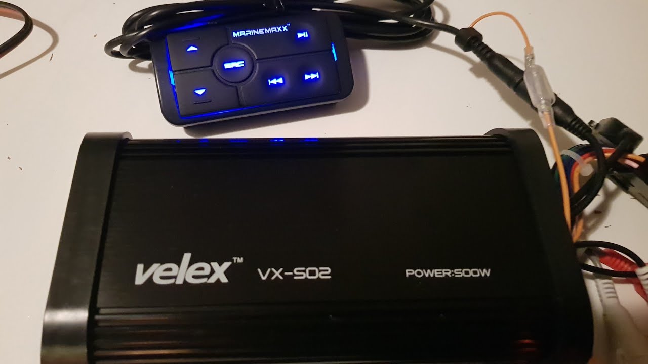 500w bluetooth 4ch amplifier Marinemaxx MX-502 / Velex VX-502