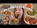 Bday vlog  everything i ate my korean mom cooked for my bday