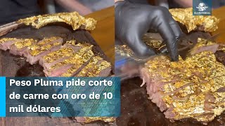 Peso Pluma come oro en restaurante de Salt Bae