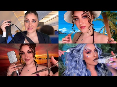 ASMR Vom falschen Flieger ins Paradies ✈️ Massage, Flight, Friseur, Mermaid Roleplay (deutsch)