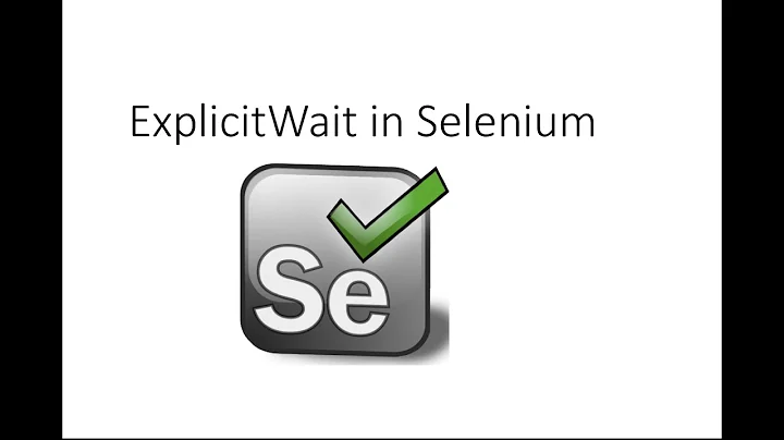 Explicit Wait in Selenium Webdriver