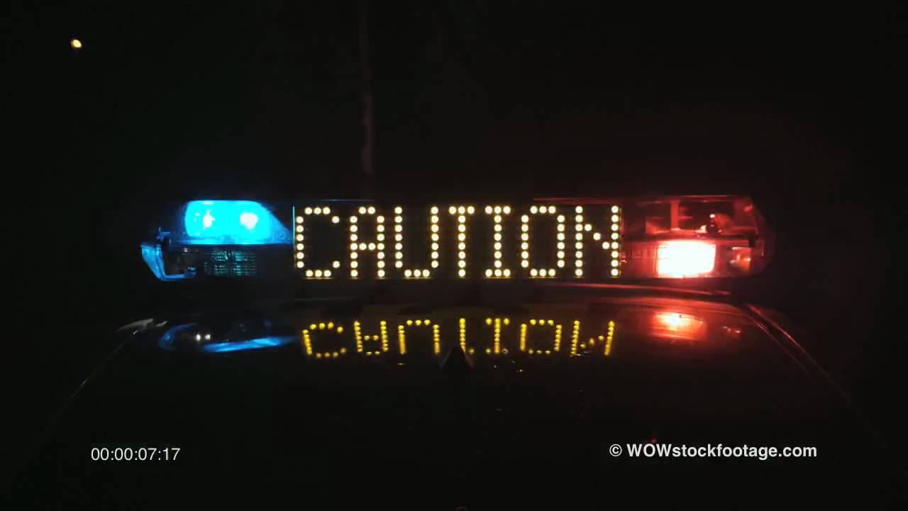 Cop car lights and caution warning SF0614 YouTube