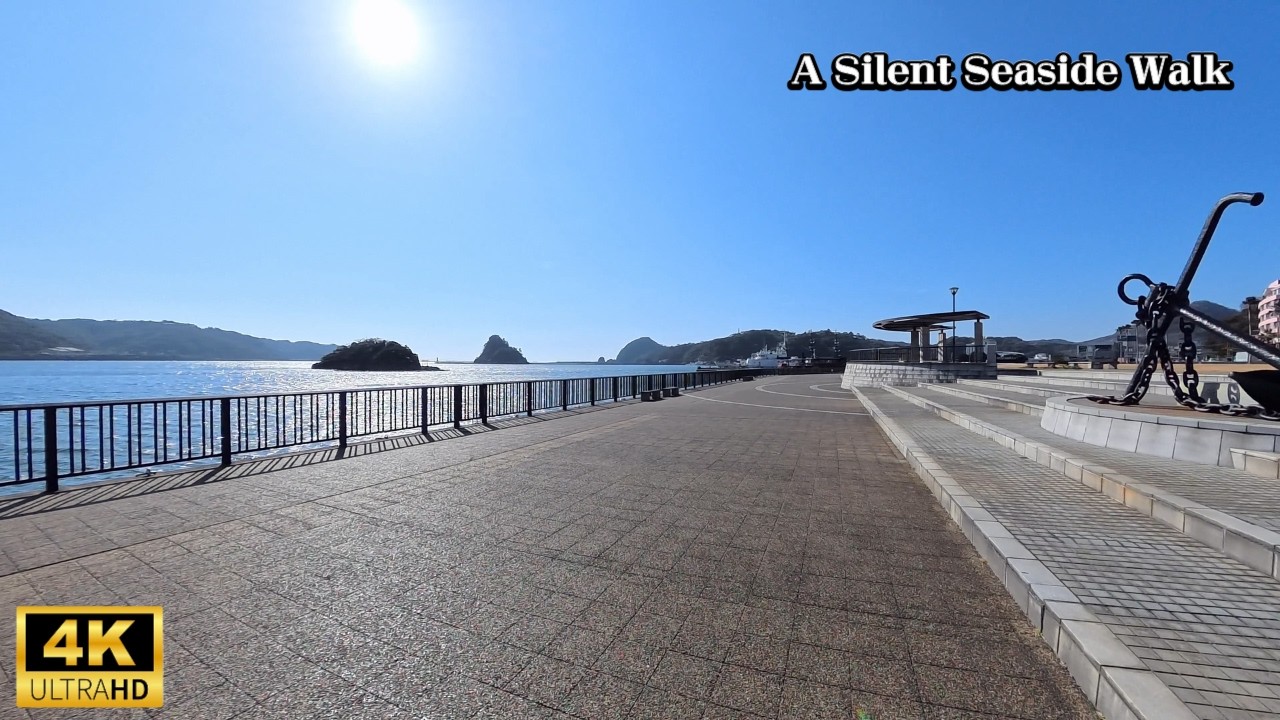 4K A Silent Seaside Walk in Shimoda, Japan | Calm Ocean & Hidden History/下田市・まどが浜海浜公園