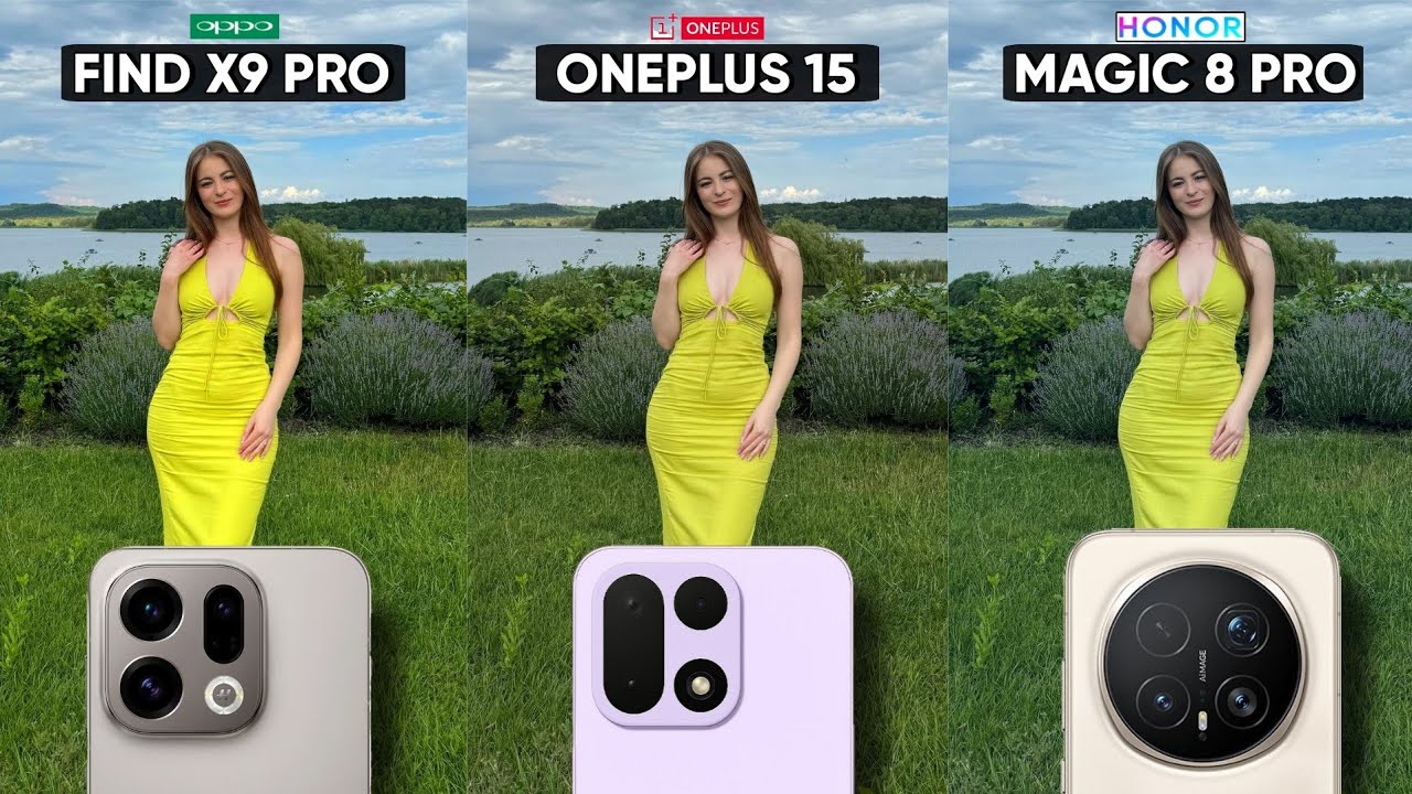 Сравнение камер OnePlus 15, Oppo Find X9 Pro и Honor Magic 8 Pro