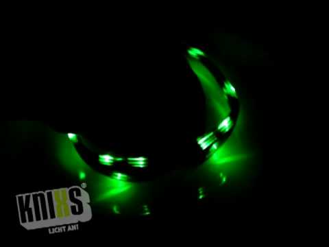 KNIXS LED Blinkie Brille transparent grün